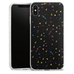 Silicone Glitter Case silver glitter