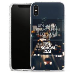 Silikon Glitter Case transparent-silber