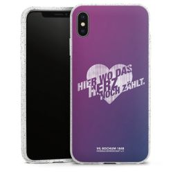 Silikon Glitter Case transparent-silber