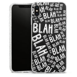 Silikon Glitter Case transparent-silber