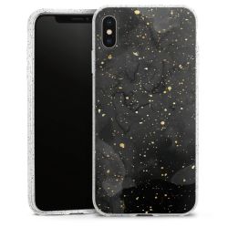 Silikon Glitter Case transparent-silber