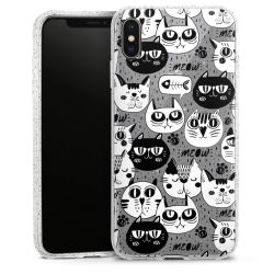 Silicone Glitter Case silver glitter