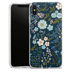 Silikon Glitter Case transparent-silber