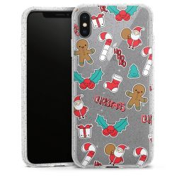 Silicone Glitter Case silver glitter