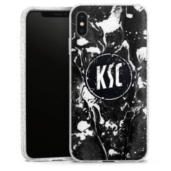 Silikon Glitter Case transparent-silber