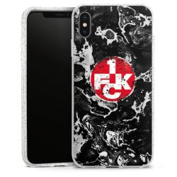 Silikon Glitter Case transparent-silber