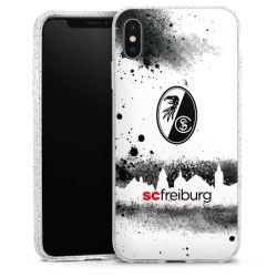 Silikon Glitter Case transparent-silber