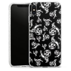 Silikon Glitter Case transparent-silber