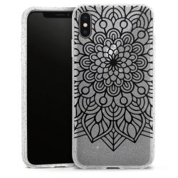 Silikon Glitter Case transparent-silber