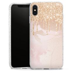 Silicone Glitter Case silver glitter