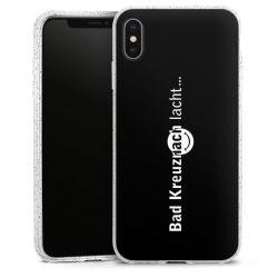 Silikon Glitter Case transparent-silber