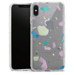 Silikon Glitter Case transparent-silber