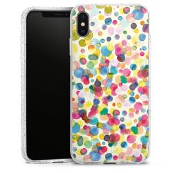 Silicone Glitter Case silver glitter