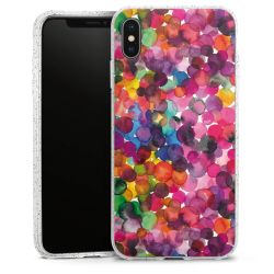 Silicone Glitter Case silver glitter