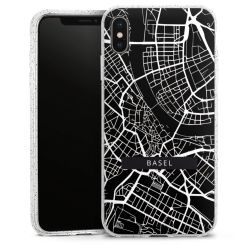 Silikon Glitter Case transparent-silber