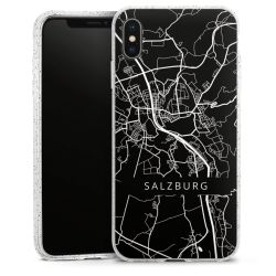 Silikon Glitter Case transparent-silber