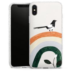 Silikon Glitter Case transparent-silber