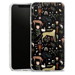 Silikon Glitter Case transparent-silber