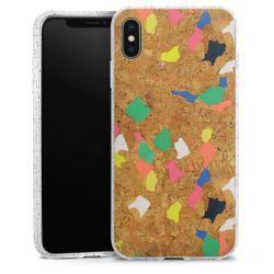 Silicone Glitter Case silver glitter