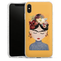 Silikon Glitter Case transparent-silber