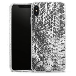 Silicone Glitter Case silver glitter