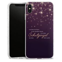 Silikon Glitter Case transparent-silber