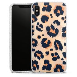 Silikon Glitter Case transparent-silber