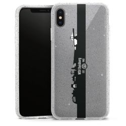 Silikon Glitter Case transparent-silber