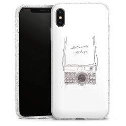 Silikon Glitter Case transparent-silber