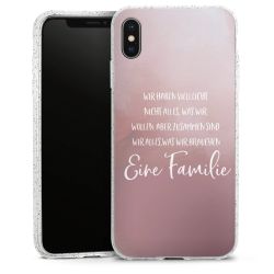 Silikon Glitter Case transparent-silber