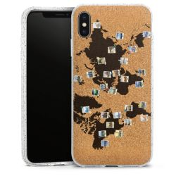 Silicone Glitter Case silver glitter