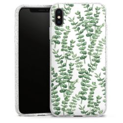 Silikon Glitter Case transparent-silber