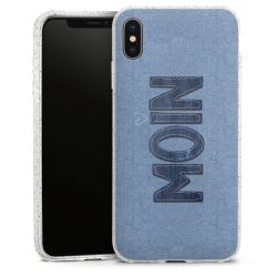 Silikon Glitter Case transparent-silber