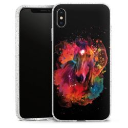 Silikon Glitter Case transparent-silber