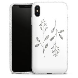 Silikon Glitter Case transparent-silber