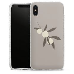 Silikon Glitter Case transparent-silber