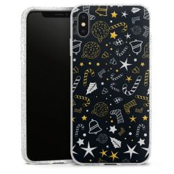 Silikon Glitter Case transparent-silber