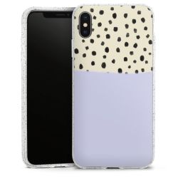 Silicone Glitter Case silver glitter