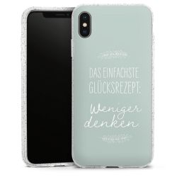 Silikon Glitter Case transparent-silber