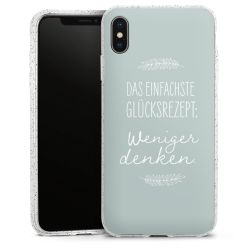 Silikon Glitter Case transparent-silber