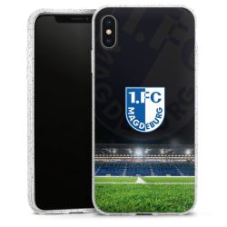 Silikon Glitter Case transparent-silber