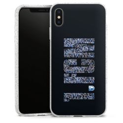 Silikon Glitter Case transparent-silber