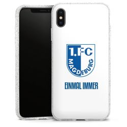 Silikon Glitter Case transparent-silber