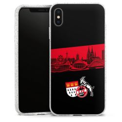 Silikon Glitter Case transparent-silber