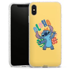 Silikon Glitter Case transparent-silber