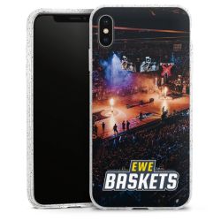 Silikon Glitter Case transparent-silber