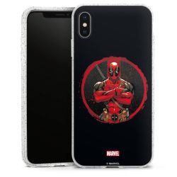 Silikon Glitter Case transparent-silber