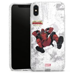 Silikon Glitter Case transparent-silber