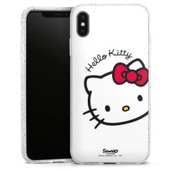 Silikon Glitter Case transparent-silber