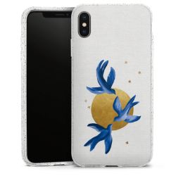 Silikon Glitter Case transparent-silber